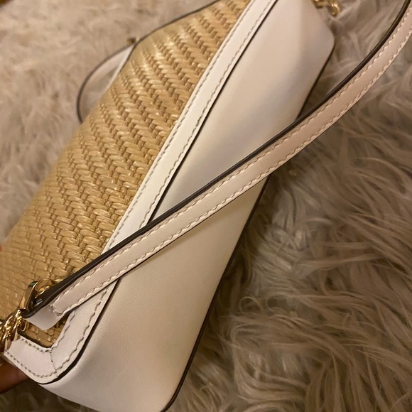 BOGO Michael Kors purse white with gold straps - Picture 7 of 8